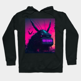 Cute Alien Cyberpunk Insect In A Swamp Hoodie